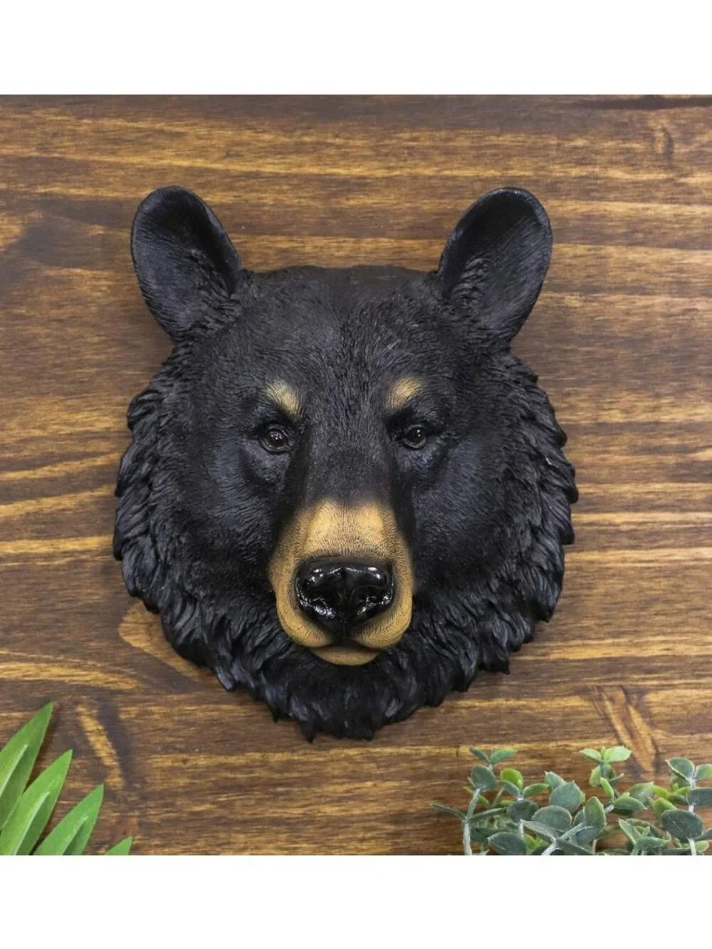 Brave Black Bear Wall Decor Plaque - 8